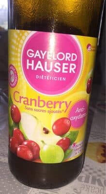 Cranberry sans sucres ajoutés