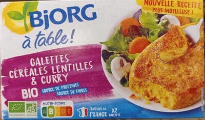 Galettes céréales Lentilles et curry