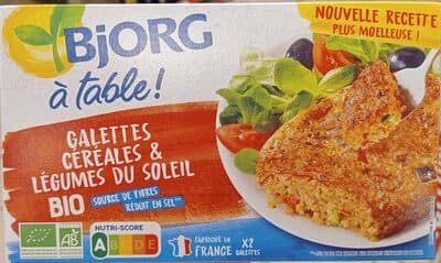 Galette céréales et légumes du soleil