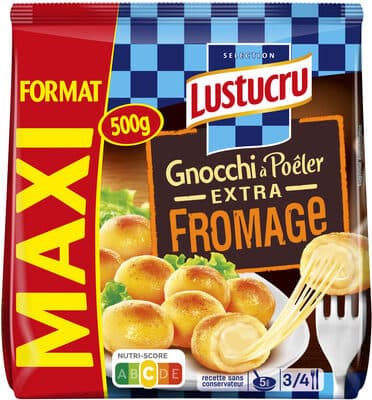 Lustucru gnocchi a poeler extra fromage maxi 500g