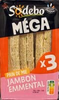 Méga jambon emmental x3