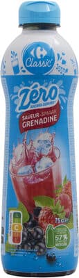 Zéro sucres* Saveur Grenadine