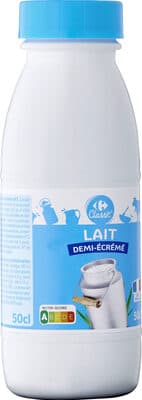 Lait demi-écrémé stérilisé U.H.T