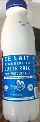 Lait demi-écrémé stérilisé U.H.T.