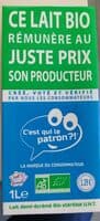 Lait demi-écrémé bio uht