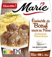 Emincés de bœuf sauce au poivre