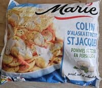 Colin d'Alaska et petites St Jacques Pommes de terre en persillade