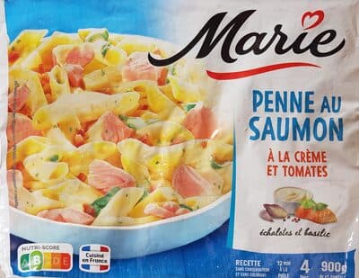 Penne au saumon à la crème d'épinards