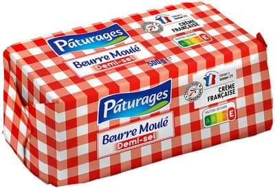 BEURRE 1/2 SEL MOULE 500g origine France
