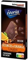 Tablette bloc chocolat noir aux écorces d'oranges - 200g