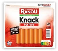 Knacks porc x10 350g
