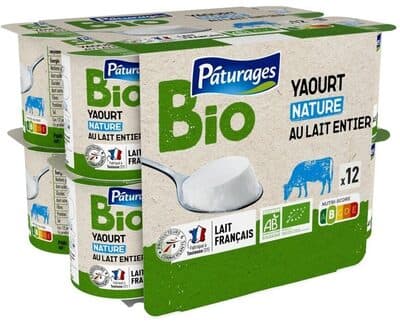 Yaourt étuvé bio nature 12x125g