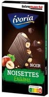 Tablette bloc chocolat noir aux noisettes entières - 200g