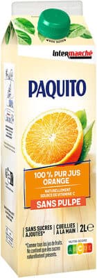 Pj orange sans pulpe brique 2l