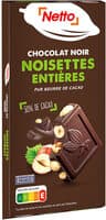 Tablette bloc chocolat noir aux noisettes - 200g