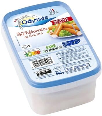 30 Bâtonnets de surimi saveur crabe - MSC - 500g