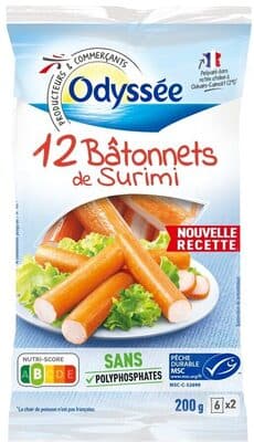12 Bâtonnets de surimi saveur crabe - MSC - 200g