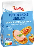 Petits pains grillés au blé complet sans sucres ajoutés