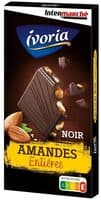 Tablette bloc chocolat noir aux amandes entières - 200g