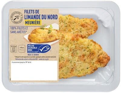 Filet de limande du nord meuniere 200g msc