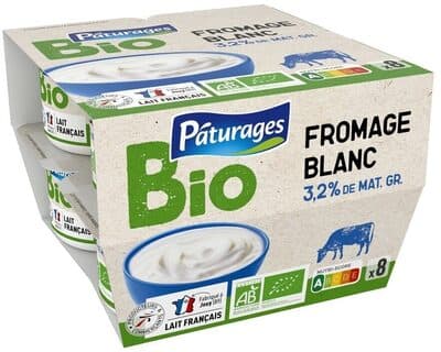 Fromage blanc 3,2% bio 8x100g