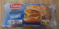 Pains pour hamburger géants x4