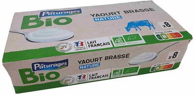 Yaourt brasse nature bio 8x125