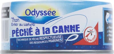 Thon entier au naturel pêché à la canne 160g (1/4)