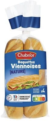 Baguettes viennoises x 4 - 340g