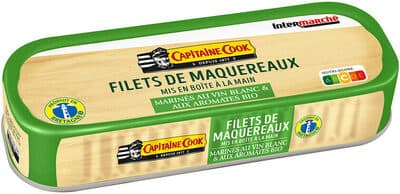 Filets de maquereaux au vin blanc BIO 1/4 176g