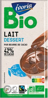 Tablette BIO dessert - Chocolat au lait - 200g