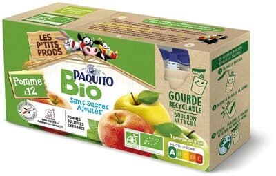 GOURDES Purée de fruits Pommes SSA - BIO - 12 x 90 g - P'tits Prods