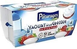YAOURT A LA GRECQUE SUR LIT DE FRUITS 4X150G - fraise