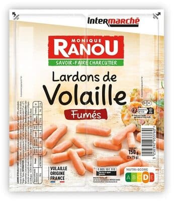 Lardons volaille fumes 2x75g