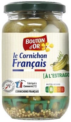Cornichons français à l'estragon 360g (sans calibre)
