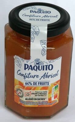 Confiture abricot, 64% de fruits