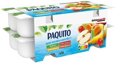 PUREE DE FRUITS SSA PANACHE 16X100G - pomme, pomme fraise, pomme abricot, pomme banane