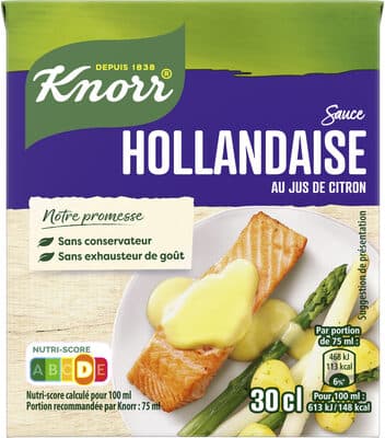Knorr Sauce Liquide Hollandaise au Jus de Citron Brique 30cl