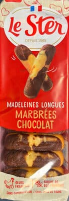 Madeleines Longues Marbrées chocolat