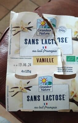 Yaourt vanille sans lactose