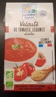 Velouté de tomates légumes et pâtes