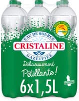 CRISTALINE Eau de Source Pétillante 6x1,5L