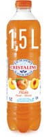 CRISTALINE Eau de Source au jus de fruits PECHE 1.5L