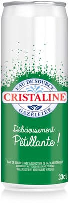 CRISTALINE Eau de Source Pétillante canette 33cl