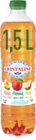 CRISTALINE Eau de Source au jus de fruits PECHE POMME POIRE 1,5L