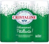 CRISTALINE Eau de Source Pétillante canette 6x33cl