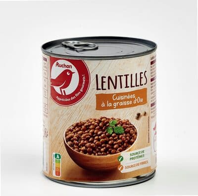 Lentilles cuisinées à La Graisse D'oie