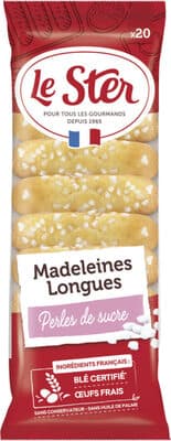 Madeleines longues - Perles de sucre