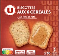 Biscottes aux 6 céréales x36 - 300g
