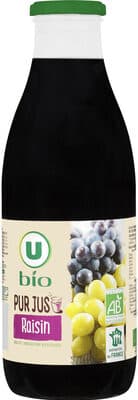 Pur jus de raisin bouteille en verre de 1l